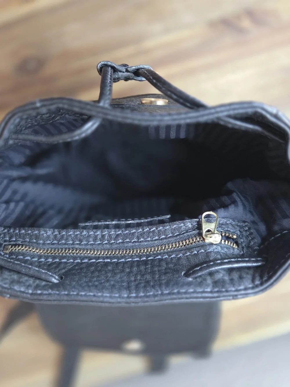 Vintage 97 Coach Sonoma Black Peppled Leather Backpack Purse 4925 w/original Tag